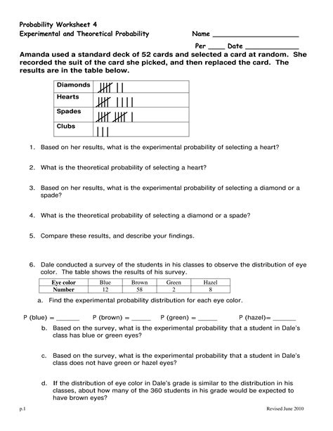 Experimental Probability In Math