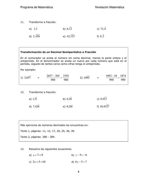 Guía de Ejercicios Dominando Decimales y Ecuaciones de Primer Grado