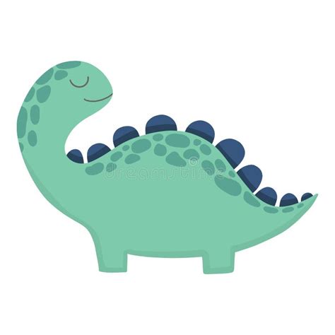 Cute Dinosaur Cartoon Dinos Dinosaur Colorful Isolated Character