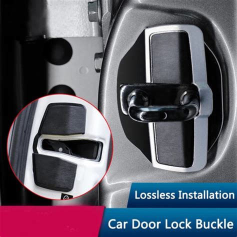 2Set Car Door Lock Buckle Upgraded Stabilizer Cover Latches Stopper For