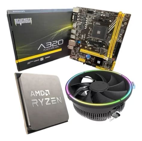 Kit Upgrad Amd Ryzen 5 5600g Placa Mãe A320 Cooler R 1 210 em