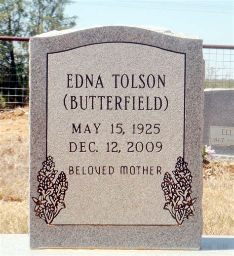 Edna Elsa Granny Butterfield Tolson Homenaje De Find A Grave