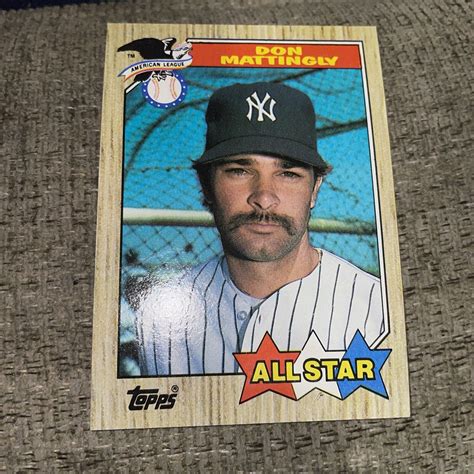 Topps All Star Don Mattingly Error Print Double Moustache