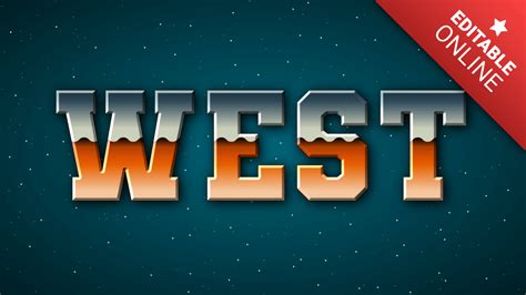 Wild West Font Best Rated Text Effects Generator