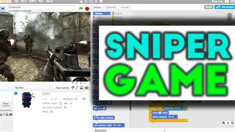 Scratch Tutorial Awesome Sniping First Person Shooter Game Youtube