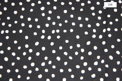 Small Black Polka Dot Cotton Fabric Polka Dot Black And White Etsy