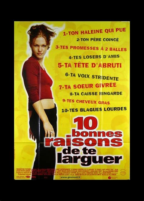 Affiche Dix Bonnes Raisons De Te Larguer Gil Junger Cinesud Affiches