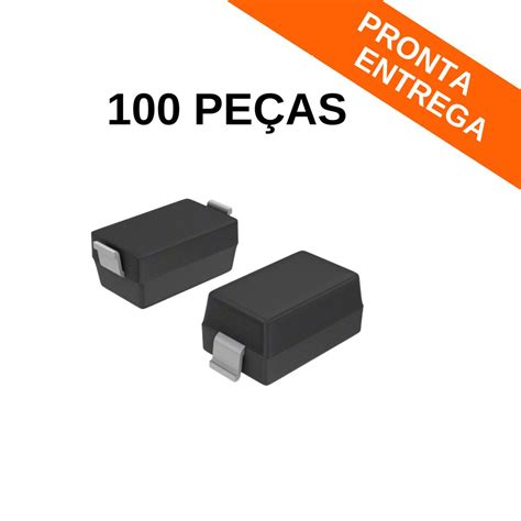 Kit 100 peças Diodo 1N5819HW SOD 123 2 SMD Diodo Achei Componentes