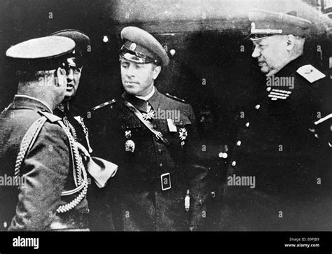 Fyodor Tolbukhin Marshal of the Soviet Union right and General Vladimir ...