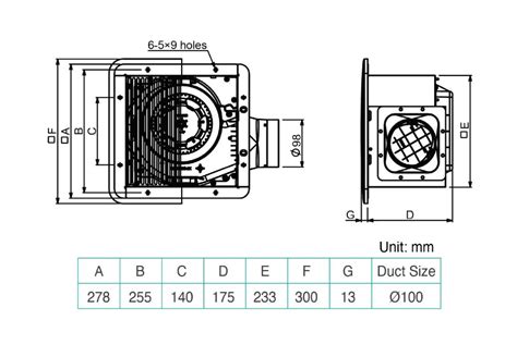 KDK Ceiling Mount Ventilating Fan 17 24cm 17CUH 24CUH Furniture