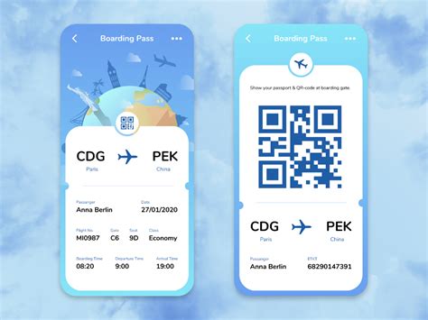 Dailyui 024 Boarding Pass In 2024 App Design Mobile App Design