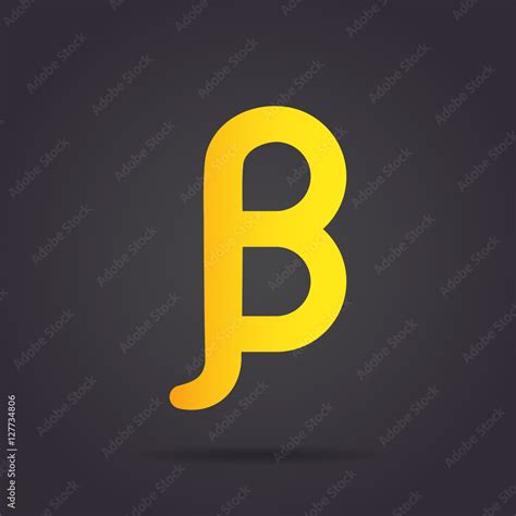 Beta letter icon, greek alphabet sign Stock Vector | Adobe Stock