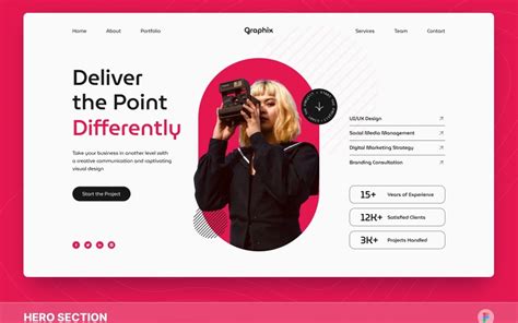 Graphix Creative Studio Hero Section Figma Template