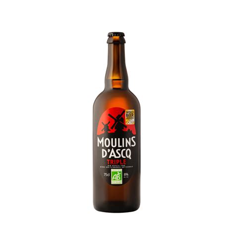 6x75cl Bière TRIPLE Moulins d Ascq BIO Alc 8 Vol 75cl