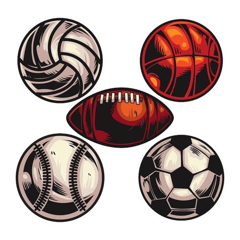 Premium Vector Collection Of Balls For Sports