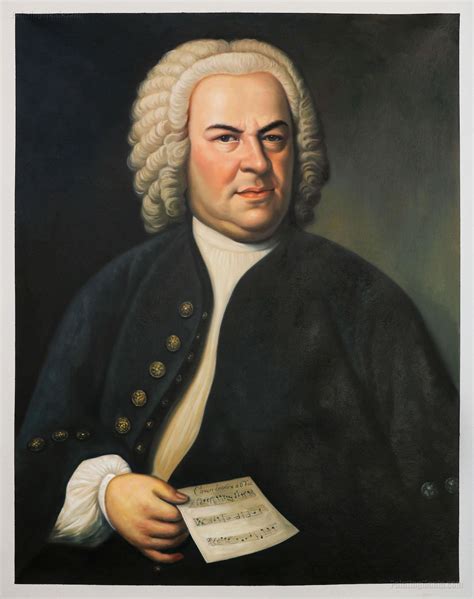 Portrait Of Johann Sebastian Bach Elias Haussmann Hand Painted Oil