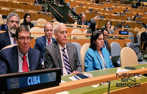 Asamblea General De Onu Tribuna Contra El Bloqueo A Cuba Embajadas Y