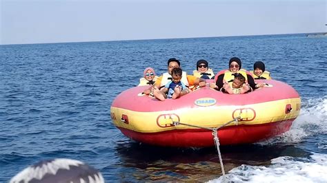 Wahana Donat Boat Di Pulau Pahawang Banana Boat Wisata Lampung