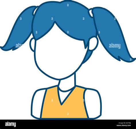 Girl Faceless Cartoon Stock Vector Image Art Alamy