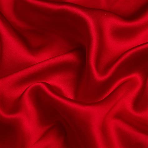 Silk Red Color Mm Silk Satin Fabric For Dress Shirts Pajamas