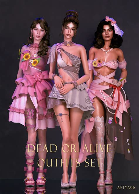 Dead Or Alive Outfits Set Astya Patreon Sims Body Mods