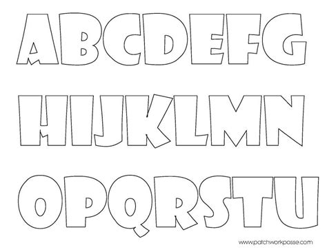 Printable Alphabet Applique Letter Templates Free