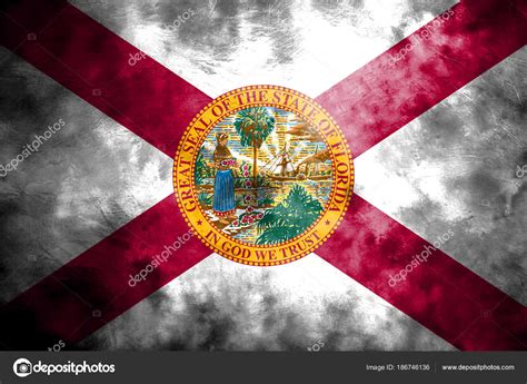 Florida State Grunge Flag United States Of America Stock Photo By