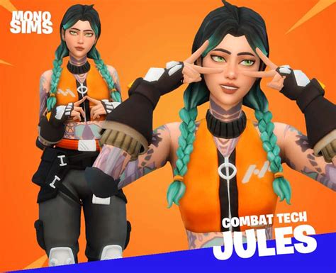 Fortnite Combat Tech Jules Sims By Monosims From Patreon Kemono