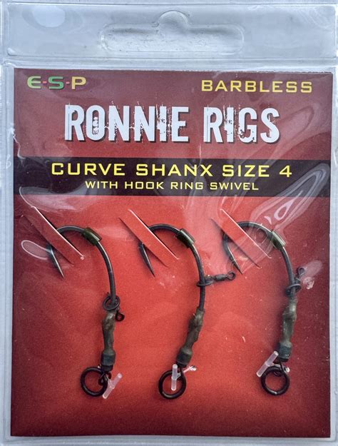 ESP Ronnie Rigs Barbless Sz4 3 Pack Curve Shank Size 4