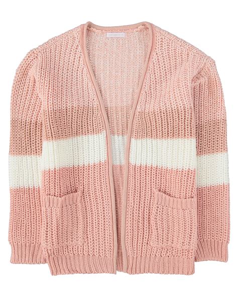 Riachuelo Cardigan Juvenil Tric Bolso Rosa Y C By Riachuelo