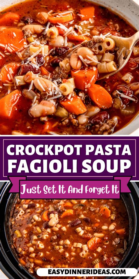 Crockpot Pasta Fagioli Soup A Hearty And Flavorful Italian Soup Recipe In 2023 Pasta