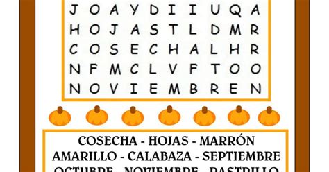 Sopa De Letras Otoño Pdf Novelty Sign Signs School