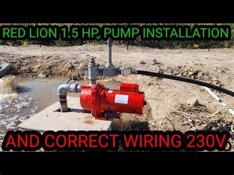 RED LION 1 5 HP SPRINKLER PUMP INSTALLATION AND CORRECT WIRING 230 V