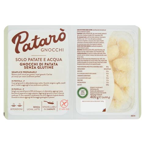 Patar Gnocchi Solo Patate E Acqua Gnocchi Di Patata Senza Glutine X