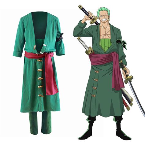 One Piece Roronoa Zoro Cartoon Character Cosplay Anime Costume Set