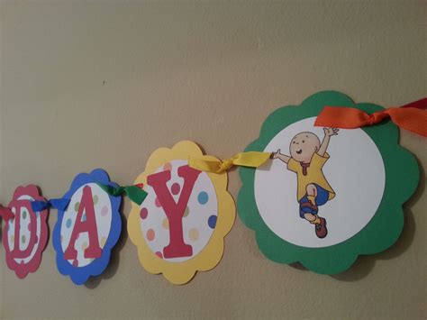 Caillou Happy Birthday Banner Caillou Banner Caillou | Birthday banner, Happy birthday banners ...