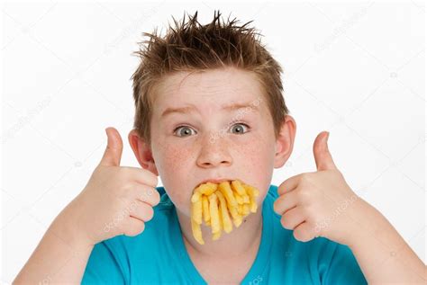 Boy Eating French Fries — Stock Photo © Slplondon 19991117