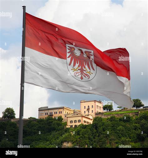 Civil flag of brandenburg in koblenz hi-res stock photography and ...