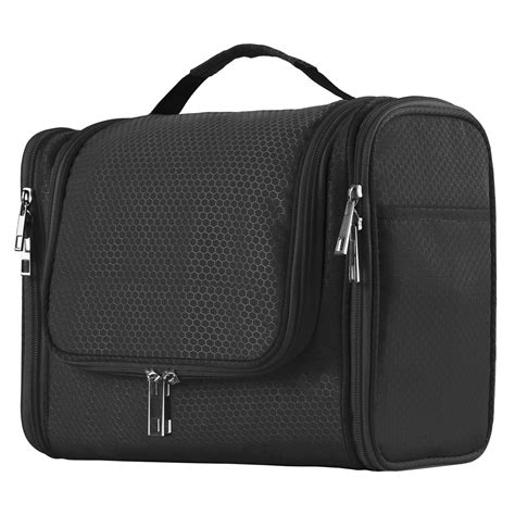 Buruis Black Extra Large Capacity Hanging Toiletry Bag For Men Women