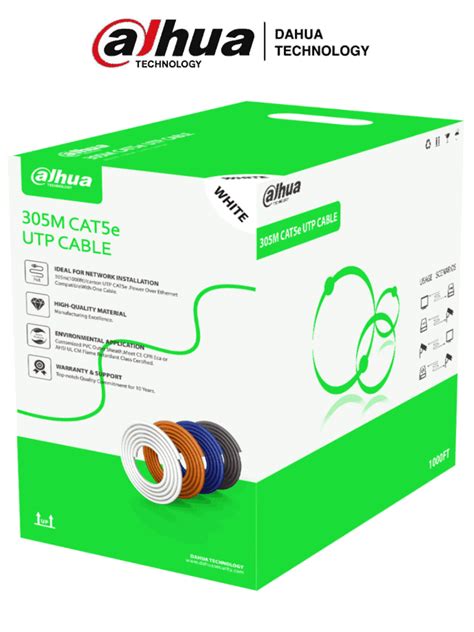 DAHUA DH PFM922I 5EUN C Bobina De Cable UTP Cat5e CCA 305 Metros