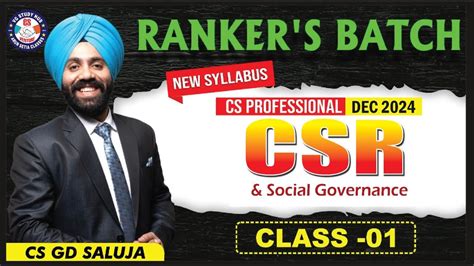 Lecture 1CSR Social Governance Elective Paper CS PROFESSIONAL