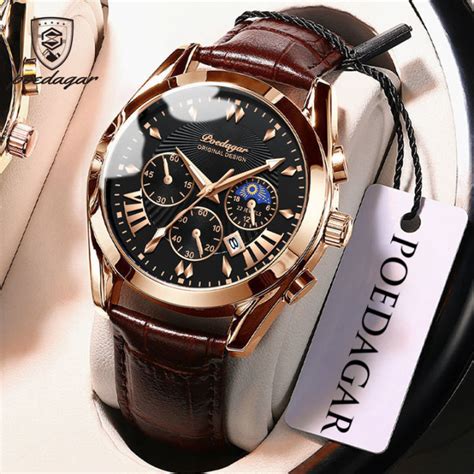 POEDAGAR Watch For Men Original New Sport Luxury Military Waterproof