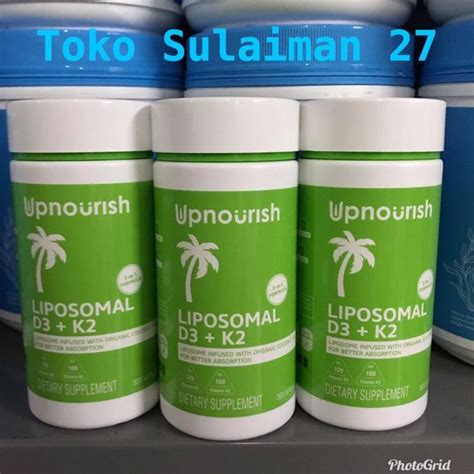 Jual Upnourish Liposomal Vitamin D3 5000 Iu K2 100 Mcg Vit D3 K2 365 Sg Shopee Indonesia