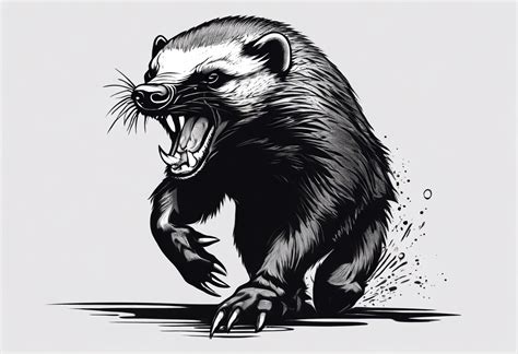 Badger Tattoo Ideas | TattoosAI