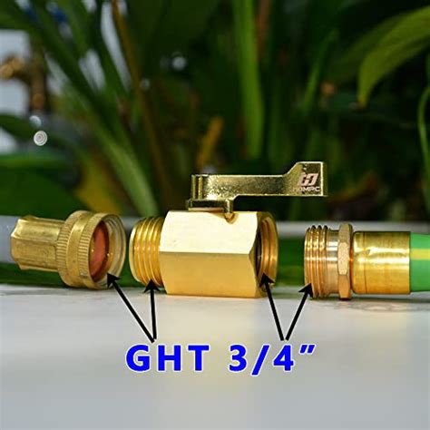 Hqmpc Super Heavy Duty 3 4 Brass Shut Off Valve Garden Hose Shut Off