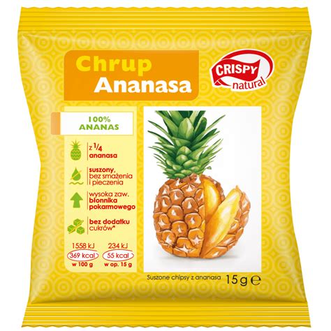 Crispy Natural Suszone Chipsy Z Ananasa G Pakomarket