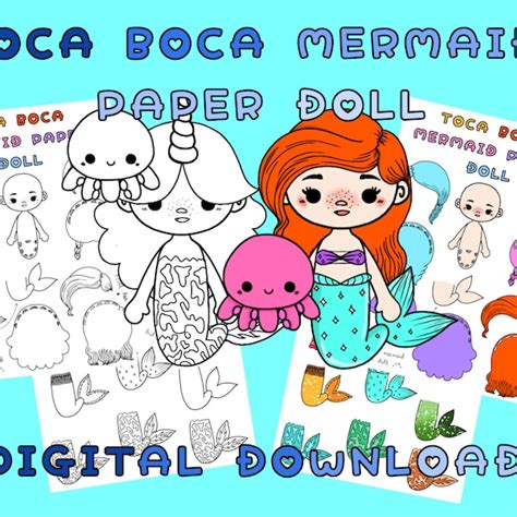 Toca Boca Printable Paper Doll Etsy