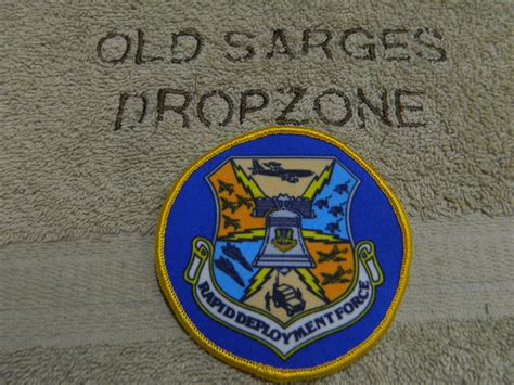 USAF Patch Rapid Deployment Force Color Old Sarge S Drop Zone