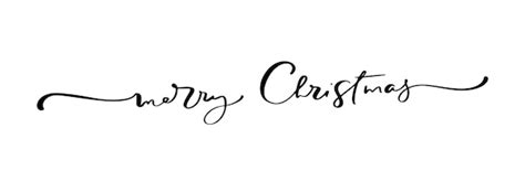 Premium Vector Merry Christmas Hand Lettering Calligraphy Text