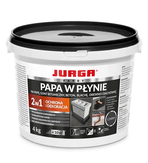 Papa w płynie wodoodporna Jurga 4kg CZARNY NOWOŚĆ 5902802196217